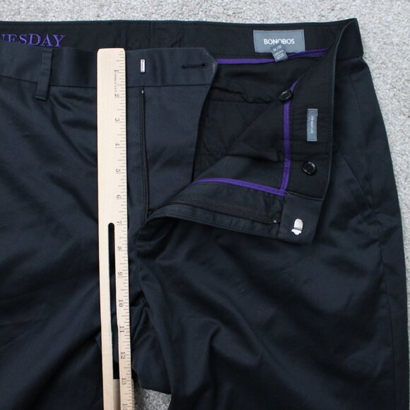 Bonobos Tuesday Chino Pants Men 36x30 Black Straight Leg Stretch Weekday Warrior - Picture 8 of 13